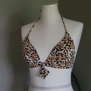 Victoria's Secret Leopard Tie Bikini Top